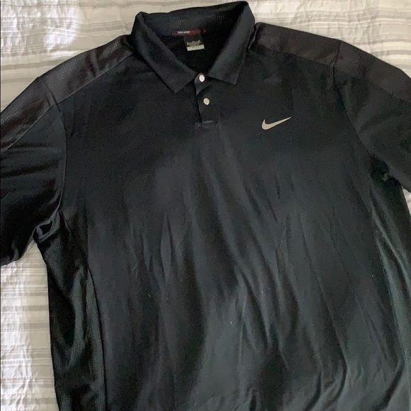 nike tiger woods collarless golf shirts